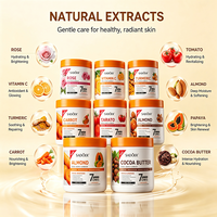 Crème hydratante pour le corps OEM 500g pour peaux sèches avec beurre de cacao, extrait de carotte, acide hyaluronique, blanchiment de la peau
