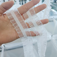 Bordure en dentelle élastique en polyester de haute qualité 0140/25, personnalisée, en caoutchouc et nylon, 25 mm de large, pour sous-vêtements