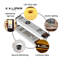 Vente en gros d'alimentation à découpage mince ultra-mince 60W 100W 150W 200W 300W 400W DC12v 24v pour transformateur de bande lumineuse LED