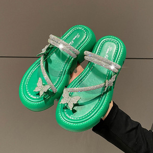 Sandales à strass pour femme, style féerique, à semelle compensée, pour l'été, vente en gros - Product Image 5