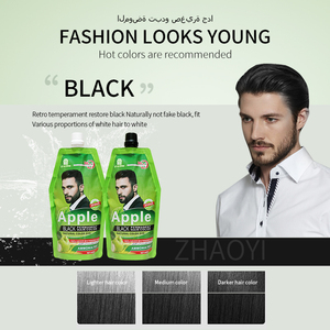 Ammoniakvrije Antiaanbaklaag Hoofdhuid Groene Verpakking Met Avatar Schoon Water 96 Appelzwarte Haarkleurcrème - Product Image 5