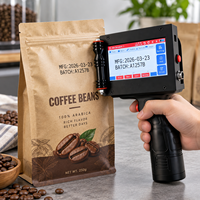 Imprimante jet d'encre portable à conception légère pour l'impression de données variables, le codage des emballages cosmétiques et le marquage de la date sur les gobelets en plastique
