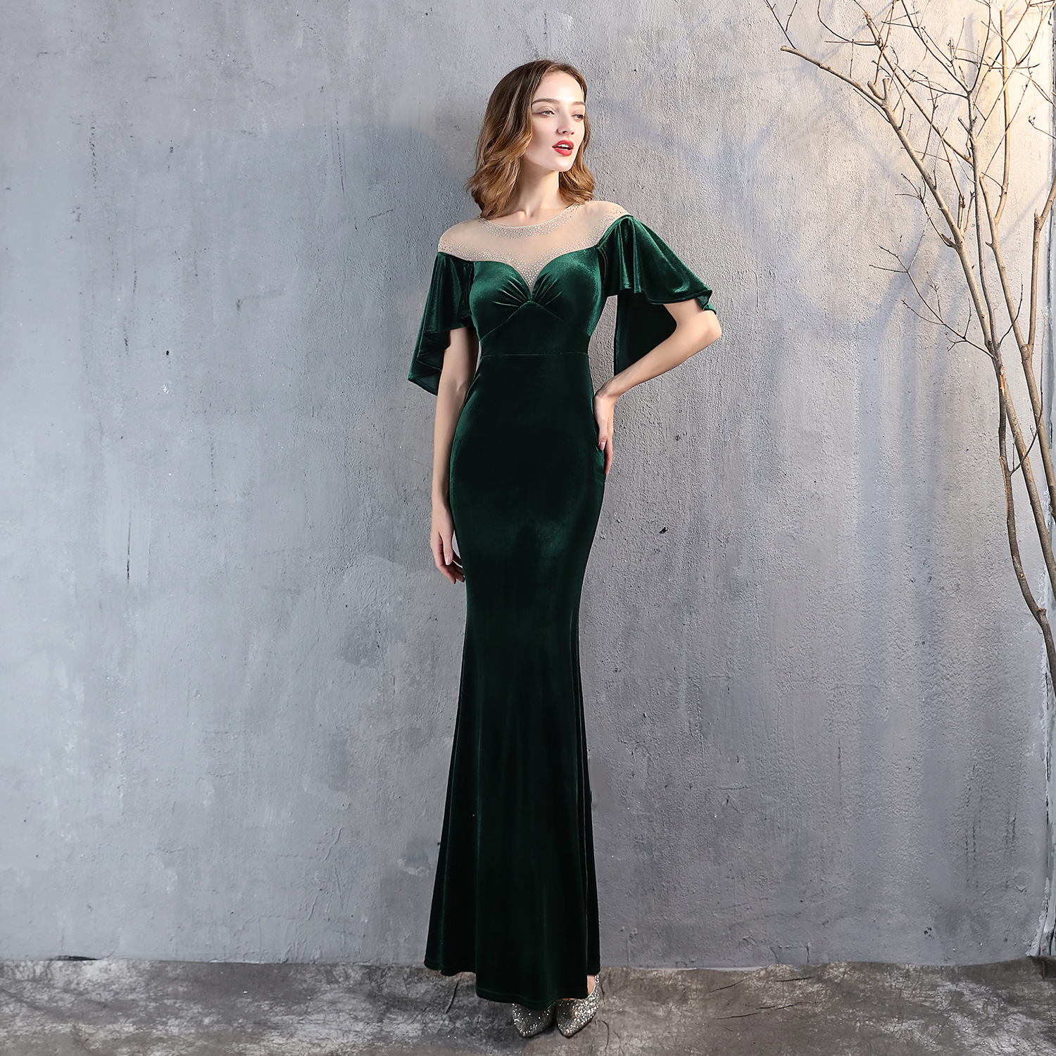 slim fit dress slacks Green Ribbon Lace Dress – Cottagecore Fairycore Vintage Aesthetic Outfit Green / S main image 1