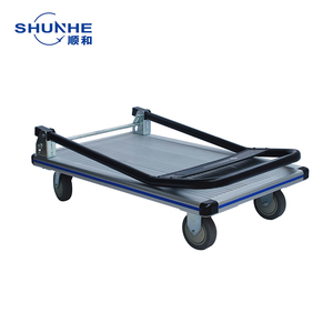 Chariot à main pliable à plateforme roulante pour entrepôt, industriel, en aluminium durable, à quatre roues - Product Image 4