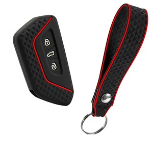 Étui de <span class=keywords><strong>clé</strong></span> en silicone pour VW Volkswagen Golf 8, <span class=keywords><strong>Seat</strong></span> <span class=keywords><strong>Leon</strong></span> 2021, Cupra Formentor, Skoda A8 Octavia Mk8, housse de <span class=keywords><strong>clé</strong></span> - Product Image 3