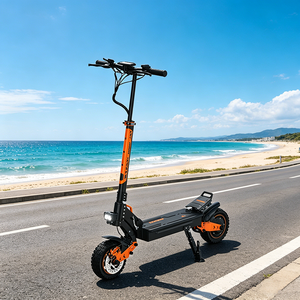 Patinete Eléctrico Plegable de Doble Motor Negro y Naranja para Adultos, Velocidad de hasta 60 km/h, Neumáticos Anchos, Autonomía de 45-60 km, Diseño Plegable para Desplazamientos Urbanos - Product Image 4