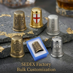 Solo Venta al por Mayor: Dedales de Recuerdo Alemanes Premium, Dedales de Recuerdo de Berlín y Nurnberg, Dedales Metálicos con Logotipo 3D, Logotipo Personalizado al por Mayor - Product Image 3