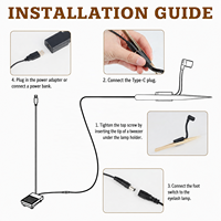 Lampe UV LED 2W pour extensions de cils, séchage rapide, mini lampe à cils avec interrupteur au pied, outil de beauté personnalisé OEM ODM, vente en gros