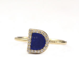 Solid 14K Rose <b>Gold</b> Genuine <b>Turquoise</b> Gemstone Diamond <b>Ring</b> - Product Image 3