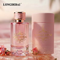 Flacon de parfum de luxe pour femme, cylindrique, rose, vintage, 30 ml, 50 ml, 100 ml, en verre premium, vide, avec logo personnalisé
