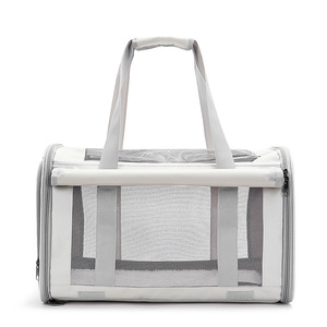 Zaino per animali domestici con motivo solido alla moda borsa per il trasporto di piccoli cani e gatti portatile pieghevole a spalla - Product Image 6
