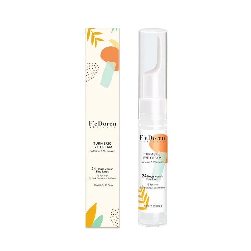 Oem Kurkuma Oogcrème Buis 10Ml Verwijderen Donkere Kringen Eyecream Oogzorg Serum Anti Rimpel Anti Aging Natuurlijke Tumeric oogcrème