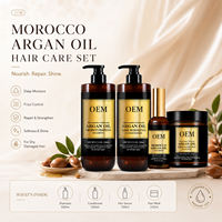 Kit de Soins Capillaires en Gros à l'Huile d'Argan Marocaine : Shampoing, Après-Shampoing, Masque Réparateur et Sérum Nourrissant en Profondeur pour Distributeurs et OEM