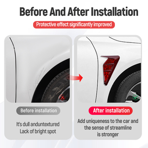 2PCS Auto Exterior Accessories Car Fender Side Vents Car Body Side Vent <strong>Spoiler</strong> Red TPU Fender Decorative Stickers - Product Image 5