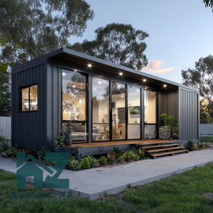 DYHZCE Exportation de Chine Design contemporain Cabine de chasse préfabriquée Abri en acier durable en milieu sauvage Commodités de base <span class=keywords><strong>Conteneur</strong></span> noir - Product Image 2