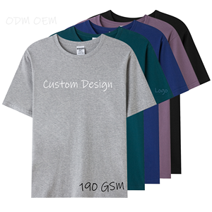Camisetas de Buena Calidad 190 GSM Económicas Personalizadas al por Mayor Camisetas Unisex para Hombre Sudadera con Logotipo Personalizado Bordado Camiseta Casual - Product Image 1