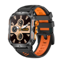 Montre connectée de sport en plein air HT49 2.01" IPS, surveillance de la santé, appels Bluetooth, suivi de la forme physique, SOS, 1200mAh, étanche IP68, montre connectée pour homme