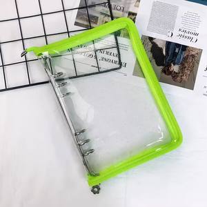 Customize A6 Zipper Binder Heavy Duty Card Sleeves Glitter <strong>6</strong> Ring Loose Leaf Refillable Binder Journal Soft Covers/ <strong>Notebook</strong> - Product Image 2