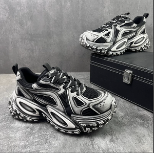 Phong cách màu đen và bạc Chunky Sneakers người đàn ông Mới Giày - Product Image 2