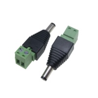 Adaptateur secteur cc sans vis mâle femelle 5521 DC5.5 * 2.1/2.5mm prise d'alimentation câble rapide connecter accessoires pour alimentation LED CCTV