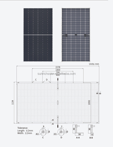 Thế Giới Tier 1 thương hiệu longi N loại bifacial 580W 585W 590W 595W bảng điều khiển năng lượng mặt trời đơn tinh thể - Product Image 4