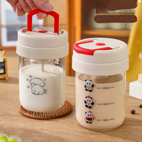Tasse à mélanger électrique 350 ml en verre borosilicate de haute qualité, portable, à agitation automatique, commande à une touche, pour café, usage adulte
