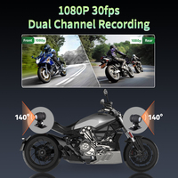 Caméra de tableau de bord universelle pour moto Aoocci C6 Pro Dual 1080P, enregistreur vidéo, étanche IP67, écran IPS pour capteur G, écran intelligent