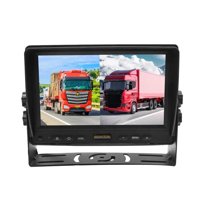 10-35V antrenör 10.1 "3CH TFT LCD AV TV otobüs monitörler 10 inç araba Lcd ekran ekran monitör için kamyon Forklift