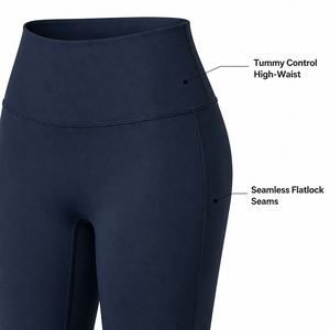 Conjuntos de Yoga para Mujer, Ropa Deportiva de 2 Piezas, Top Corto, Leggings Acampanados de Cintura Alta, Sin Costuras, de Spandex y Nailon, para Gimnasio y Fitness - Product Image 4