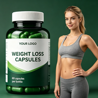 Cápsulas Adelgazantes Naturales para Control de Peso, Supresor del Apetito, Etiqueta Privada OEM, Stock Disponible, para una Pérdida de Peso Rápida