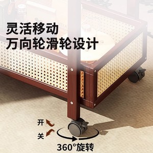 Movable coffee table, sofa side table, bedside table, multi-functional small table, <b>foldable</b> <b>trolley</b> for small apartments. - Product Image 2