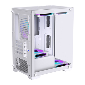 Lovinglcool Ốp Máy tính chơi Game giữa tháp mATX kính cường lực mini khung Máy Tính Game Thủ Máy Tính <span class=keywords><strong>ITX</strong></span> hỗ trợ 240 làm mát chất lỏng argb - Product Image 2
