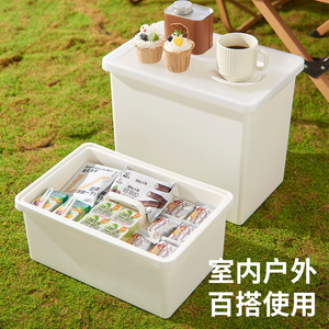 <b>Camping</b> <b>Storage</b> <b>Box</b> Large Capacity Thickened Plastic Rectangle Food Container Outdoor Use - Product Image 5