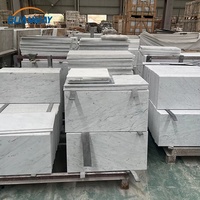 Carreaux de marbre de Carrare sur mesure 600x600mm, épaisseur 10mm, pour revêtement mural et sol, idéal pour la décoration de villas et les halls d'ascenseurs