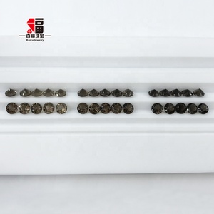 Pierre précieuse naturelle Baifu en quartz fumé, taille ronde, 1,0-3,0 mm, pour bijoux - Product Image 1
