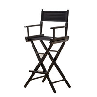 Chaise de Réalisateur Portable en Bois Massif avec Siège en Toile, Chaise Pliante d'Extérieur à Dossier Haut, Chaise de Loisirs, Logo Personnalisé