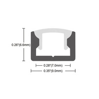 Échantillons gratuits de profilés en aluminium pour dissipateur de chaleur de lampe linéaire pour bande LED, extrusion de canal pour éclairage, montage en surface, profilé LED en aluminium