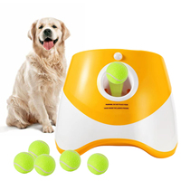 Lanceur de balles de tennis automatique et interactif pour chien, rechargeable, moderne et classique, avec distributeur de nourriture pour animaux de compagnie
