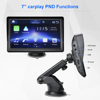 Récepteur radio de voiture portable avec écran tactile de 7 pouces, sans fil, Apple Carplay, Android Auto, avec fonction Mirror Link/Google/GPS