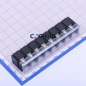 KF48S-9.5-8P Barrier Terminal Block Through hole Component (THT),P=9.5mm Connector With Cover Plate 9.5mm 1x8P Straight Pin - Product Image 1