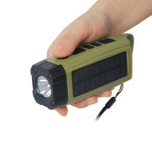 Lampe de tente solaire portable d'extérieur, générateur manuel, lampe torche, radio de prévention des catastrophes, banques d'alimentation de survie pour charge d'urgence - Product Image 5
