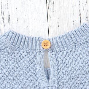 Vêtements d'été pour bébé en coton biologique Ins, vente en gros, sans manches, avec bouton en bas, vêtements en tricot pour bébé pour fille et garçon, Ropa <span class=keywords><strong>Bebe</strong></span> - Product Image 6