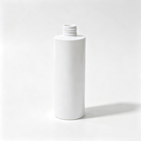 Flacon pompe en PET blanc de 300 ml, conteneur en plastique cylindrique vide pour liquide de soin de la peau, flacon pompe en PET blanc