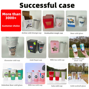 Tái Sử Dụng Ma Thuật Lạnh Cốc Bên Bia Cola Cốc Cà Phê Ngoài Trời 12Oz 33Oz Lạnh Uống Thay Đổi Màu Sắc Nhôm Cốc - Product Image 4