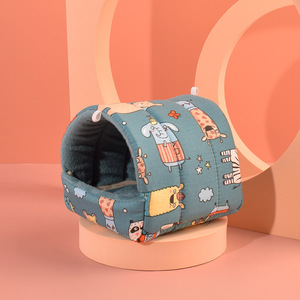 <span class=keywords><strong>Mini</strong></span> cama para mascotas, jaula nido para rata, hámster, Chinchillas, ardilla, conejillos de indias, patrón impreso para animales pequeños, camas para dormir - Product Image 1