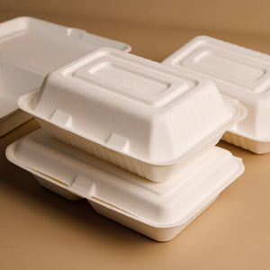 Cổ điển sợi tre bã mía dùng một lần phân hủy tấm đồ ăn đặt thân thiện với môi trường Nhựa Bộ đồ ăn 2025 - Product Image 2