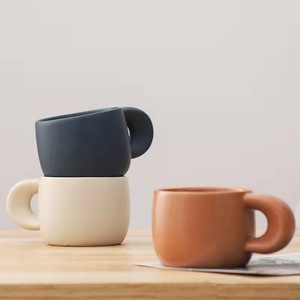 Copo de cerâmica personalizado coreano de 200 ml, xícara de cerâmica estilo coreano, xícara de café personalizada, bonito, caneca de gelo, barriga, copos - Product Image 2