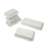 Fiambrera compostable, contenedor de comida de caña de azúcar biodegradable, vajilla de bagazo desechable, cajas de contenedores de pescado y patatas fritas