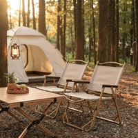 Chaise de camping pliable portable en tissu Oxford avec cadre en aluminium pour extérieur, plage, pêche, pique-nique