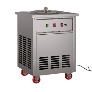 Máquina comercial de rollo de helado con freidora de yogur de fruta fresca congelada de una sola olla - Product Image 3